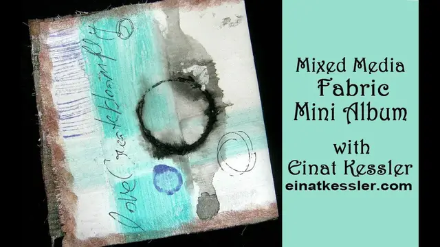 Video thumbnail for No Sew Mixed Media Fabric Mini Album