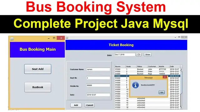 Video thumbnail for Bus Booking System Project  Using Java and Mysql