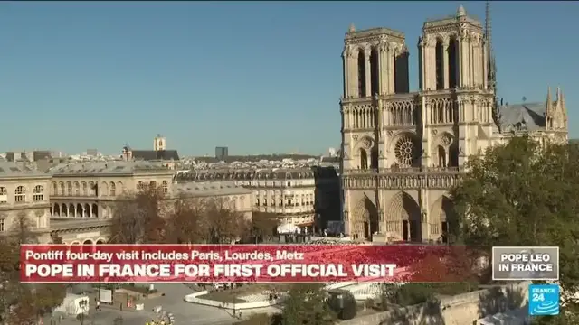 Video thumbnail for Pope Leo XIV leads Vespers at Notre-Dame Cathedral in Paris