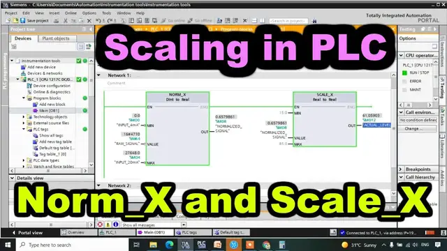 Video thumbnail for Norm X and Scale X in Siemens Tia Portal PLC programming - Scaling Basics