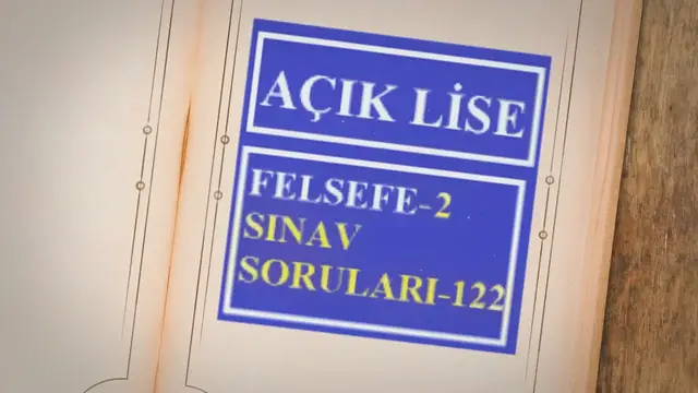 Video thumbnail for Felsefe-2 Sınav Soruları 122