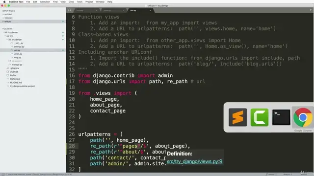 Video thumbnail for Django: path vs re path vs url