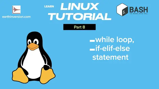 'Video thumbnail for Linux Tutorial Part 8: while loop and if-else condition'