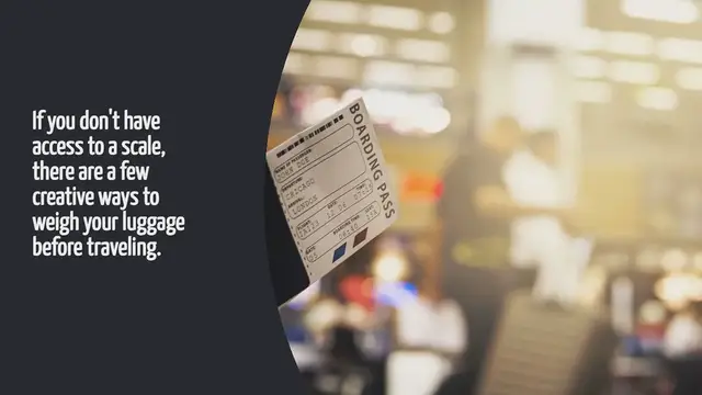 Video thumbnail for How To Weight Luggage Without Scale