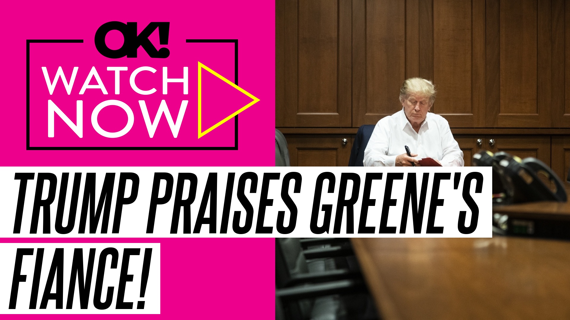Video thumbnail for Donald Trump Berates Marjorie Taylor Greene as He Gushes Over Her Fiance: 'I Like Him!' 