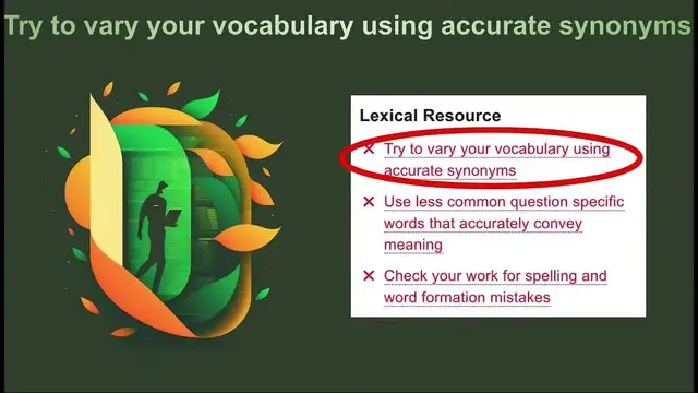 Video thumbnail for IELTS Free Essay Check: Try to vary your vocabulary using accurate synonyms