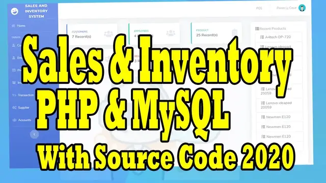 Video thumbnail for Sales and Inventory System Using PHP and MYSQL With Source Code 2022 Free Download