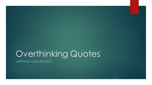 'Video thumbnail for Overthinking Quotes'