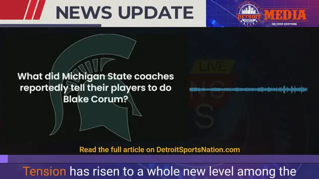 Video thumbnail for Michigan State coaches reportedly told players to end Blake Corum’s career