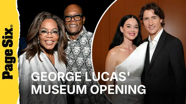 Video thumbnail for Inside George Lucas' Museum of Narrative Art opening night: Oprah Winfrey, Katy Perry and more