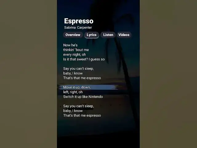 'Video thumbnail for Espresso - Sabrina Carpenter (Lyrics) #espresso #sabrinacarpenter #lyrics'
