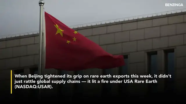 'Video thumbnail for China Hands Trump The Next 'America First' Stock—USA Rare Earth Soars On Export Curbs'
