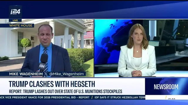 Video thumbnail for Trump clashes with Hegseth - Report: Trump lashes out over state of U.S. munitions stockpiles
