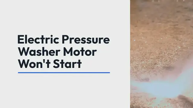 Video thumbnail for Electric Pressure Washer Motor Won't Start