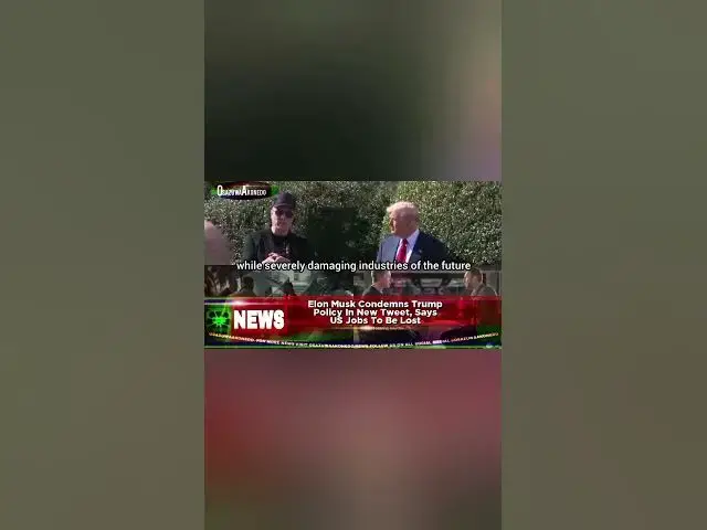 Video thumbnail for Elon Musk Condemns Trump Policy In New Tweet, Says US Jobs To Be Lost