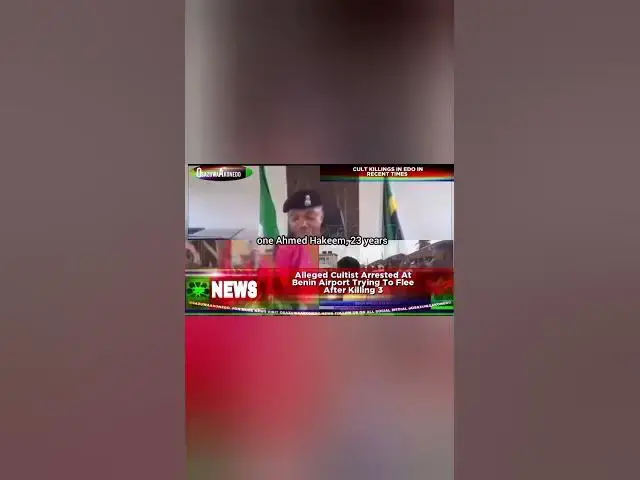 Video thumbnail for Alleged Cultist Arrested At Benin Airport Trying To Flee After Killing 3