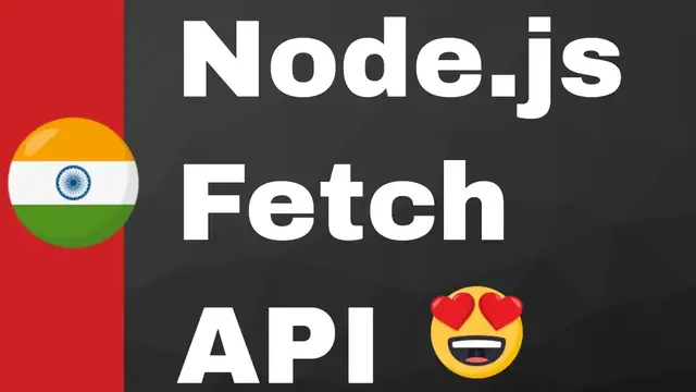 Video thumbnail for How to Use Window Fetch API  in Node.js App Using node-fetch Module Full Example