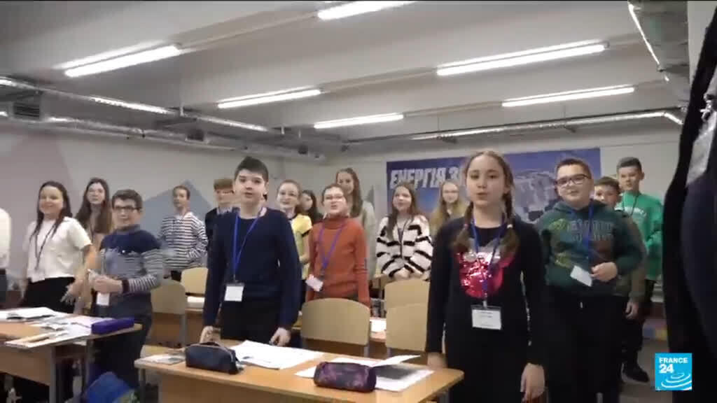 Video thumbnail for In Ukraine, war forces schools below ground to keep classes going