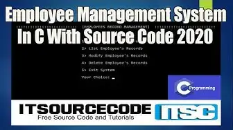 Video thumbnail for Employee Management System In C With Source Code Free Download 2020 | C projects with Source Code