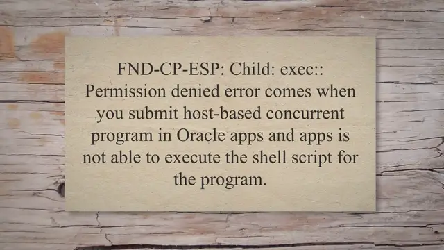 Video thumbnail for FND-CP-ESP: Child: exec:: Permission denied