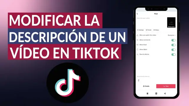 Video thumbnail for ¿Cómo modificar la descripción de mi vídeo de TIKTOK si ya lo publiqué?