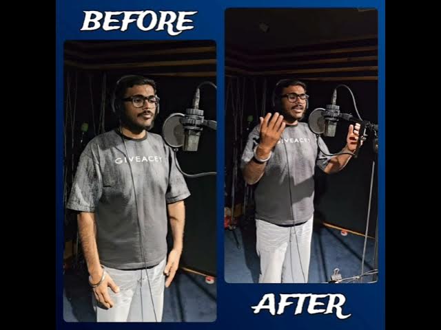 Video thumbnail for BEFORE vs AFTER Studio Magic 🎧🔥 | Raw Voice To Pro Mix | K-Tune Music Studio #shorts