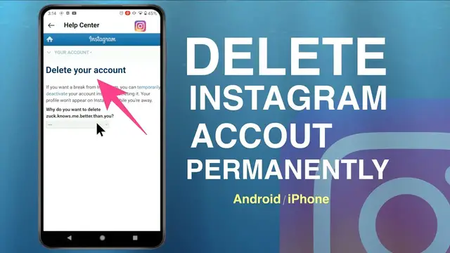 'Video thumbnail for How To Delete Instagram Account Permanently on Android & iPhone |  2023'