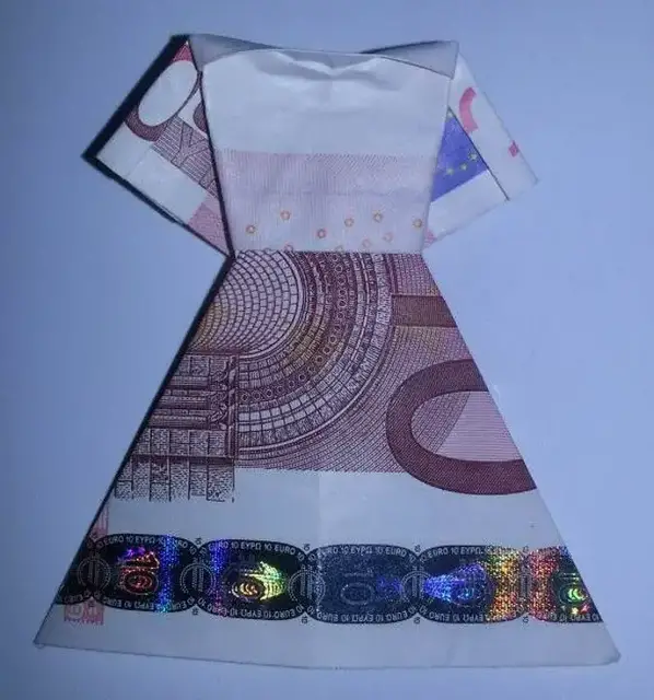 'Video thumbnail for 👗 Kleid aus Geldschein falten 👗 Kleid aus Geld falten 👗 Geldgeschenk 👗 Geldgeschenk für Hochzeit'
