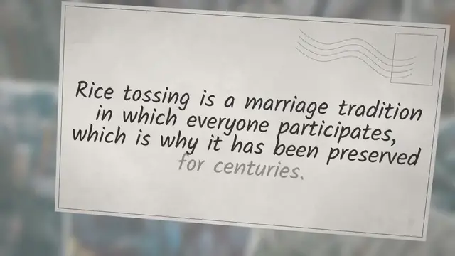 Video thumbnail for Why Do People Throw Rice at Weddings?