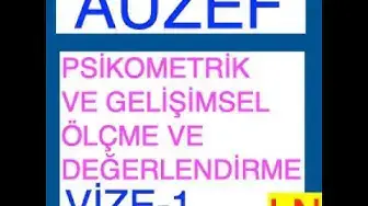 Video thumbnail for Auzef Psikometrik ve Gelişimsel Ölçme ve Değerlendirme Vize Deneme Sınavı -1