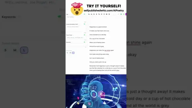 Video thumbnail for Can AI Write A Rhyming Poem? AI Poem About Happiness: ANY GOOD??
