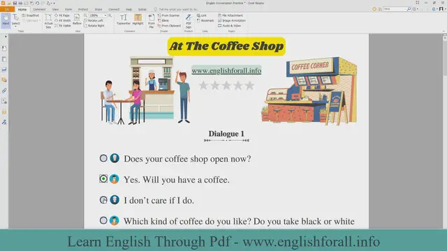 Video thumbnail for English Conversation Practice - At The Coffee Shop