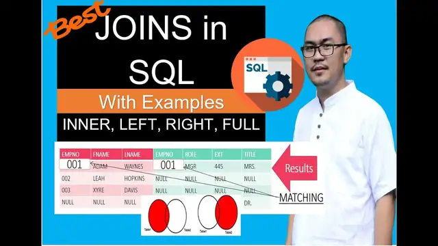 Video thumbnail for Joins in SQL | Types of Joins in SQL With Example | Best Practices of 2020