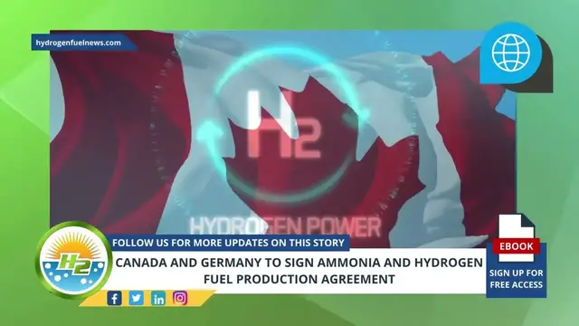 Video thumbnail for Canada and Germany to sign ammonia and hydrogen fuel production agreement