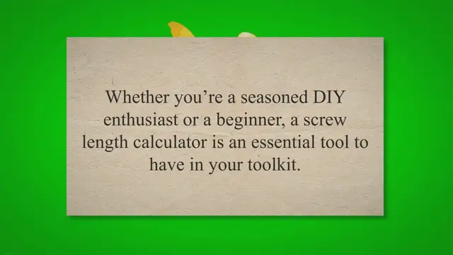 Video thumbnail for Screw Length Calculators
