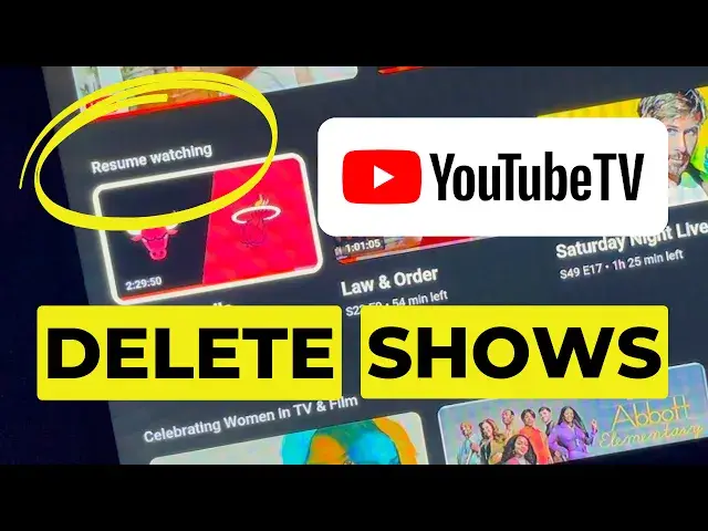 'Video thumbnail for How to Delete Shows From YouTube TV's Resume Watching Section!'