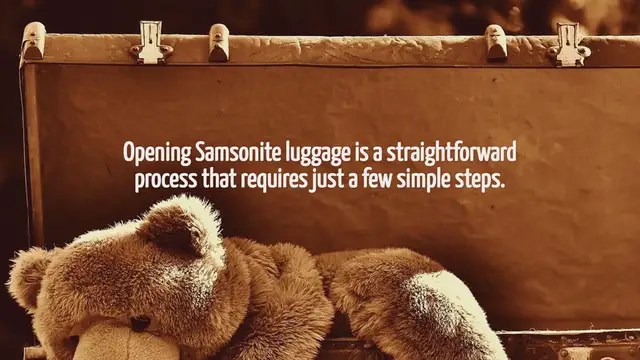 Video thumbnail for How To Open Samsonite Luggage