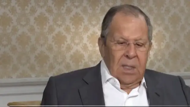 'Video thumbnail for Russia's Lavrov says peace deal must ensure its 'security' amid Ukraine talks'