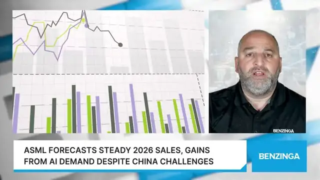 'Video thumbnail for ASML Forecasts Steady 2026 Sales, Gains From AI Demand Despite China Challenges'