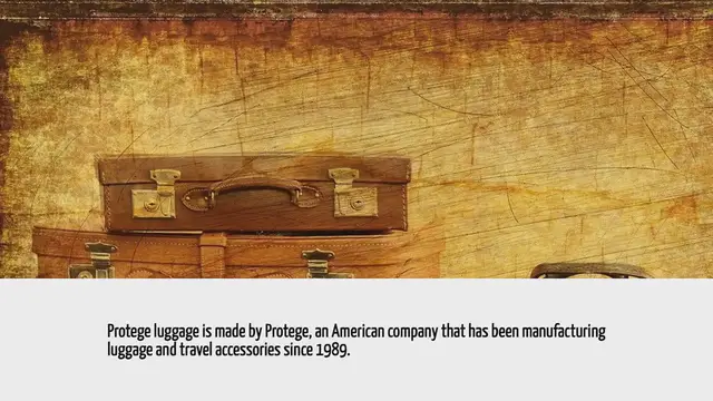 'Video thumbnail for Who Makes Protege Luggage'