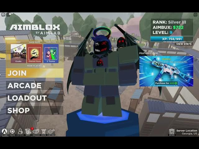Video thumbnail for aimblox gameplay good gameplay💀