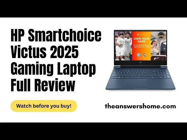 'Video thumbnail for HP Smartchoice Victus (2025) Full Review – Ryzen 5 8645HS, 144Hz Gaming Laptop || theanswershome'