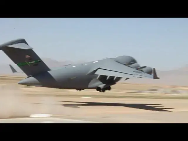 Video thumbnail for C17 Dirt Strip Take off