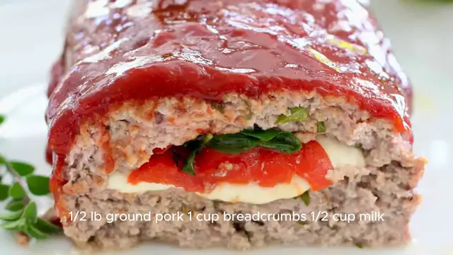 Video thumbnail for Stuffed Meatloaf Recipe