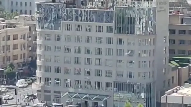 Video thumbnail for Syria: Explosions rock Damascus near hotel where visiting French president stays.