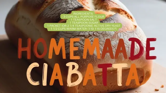 Video thumbnail for Homemade Ciabatta Bread Recipe 🍞