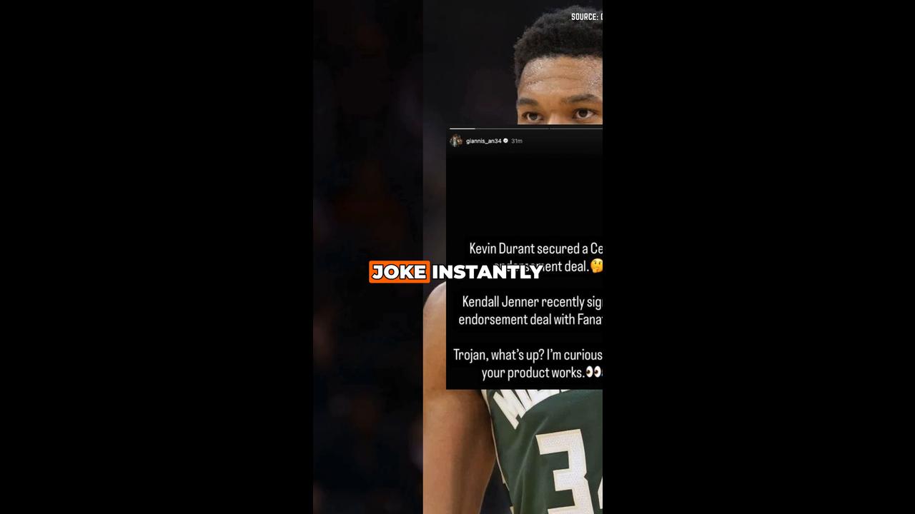 Video thumbnail for Giannis Jokes With Trojan After KD & Kendall Jenner Deals