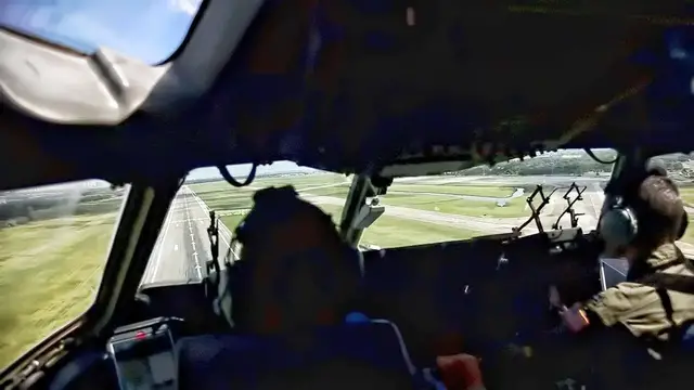 'Video thumbnail for C-17 Takeoff and Landing • Cockpit View'