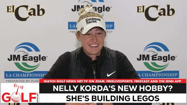Video thumbnail for Nelly Korda's new hobby? Building Lego