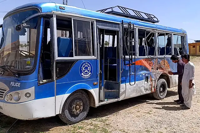 'Video thumbnail for Pakistan police bus bombing kills three'